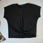 Apt. 9  Black Striped Knot Front Tee Photo 0