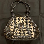 Rampage  Houndstooth Wool Purse Black &‎ White Photo 0