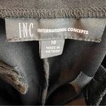 INC International Concepts Size 10 Wide Leg High Rise Dress Pants Faux Pockets Black Photo 5