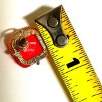 Neon orange post earrings Photo 6