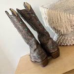 Corral  Vintage Western Boots, gray and turquoise with decal 12 M Photo 3
