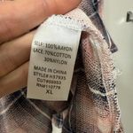 Anthropologie’s “Hazel' Pink Plaid Crochet Lace Embroidered Western Look Size XL Photo 8