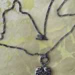 Heart Pendant Necklace “VINTAGE AMERICA” Rustic silver look 39inch chain Photo 7
