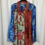 Soft Surroundings  Floral Hermosa Tunic Blouse Sz.M Photo 2
