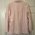 Victoria's Secret Victoria’s Secret Pink Glittery Stripe Long Sleeve Sleep Top Pink Label Photo 3