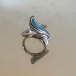 Vintage Turquoise Coral Stone Swirl Statement Ring Multiple Photo 0