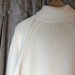 525 America  Cream Turtleneck Sweater with Button Belted Detail Size Extra Large Photo 11