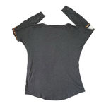 Victoria's Secret Pink Gray Leopard Graphic Henley Shirt XS Edgy Comfycore Photo 1