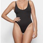 SKIMS NWT  Scoop Neck One Piece Swimsuit Onyx Black Size S SOLD OUT Photo 0