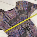 Trina Turk  Sivas Dress Midi Dress Multicolor V-Neck Tiered Fit & Flare Size L Photo 4