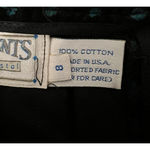 Susan Bristol Vintage  Brushed Velvet Midi Skirt Womens Size 8 Green Black Zip Photo 2