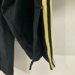 Adidas 3-Stripes Vintage Windbreaker Pants Mesh Lining Black Gold Medium Photo 5