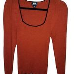 Maeve by Anthropologie Long Sleeve Puff Sleeve Sweater Size S Orange Photo 0