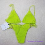Aila Blue New Set! Free People x lime green bikini, size M Photo 2