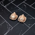 Vintage Ernst Gideon Bek Clip On Earrings Gold Tone & Blue Photo 4