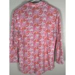 J. McLaughlin  Size Small Shirt Long Sleeve Button Up Linen Orange Pink Top Photo 10