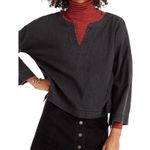 Madewell  Denim Side-Lace Top In Solan Black Photo 2