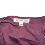 Socialite Long Sleeve Satin Wrap Mini Dress LARGE Photo 3