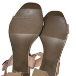 Worthington NWOT Patent Leather Strappy Chunky Heel Beige Size 11” 4” He… Photo 2