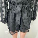 Flying Tomato A. Calin Black PomPom Belted Romper SIZE MEDIUM Photo 5
