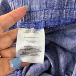 Jones New York Signature Linen Blend Cropped Pants Womens 2X Blue Drawstring Photo 2