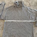 Free People turtleneck tunic sweater Size L Cozy Boxy Oversized gray Photo 13