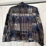 Dress Barn  Gray And‎ Blue Zip Front Jacket Size XL Photo 1