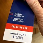 Champion  New With Tags Slightly Cropped Raw Hem Red Hoodie Sweatshirt Photo 5