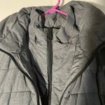 Express woman’s long puffer coat, small, winter coat, puffer coat Gray Photo 11
