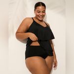 Cacique Lane Bryant SWIM by  No-Wire Three-Tier Tankini Top Black Size 22 Photo 6