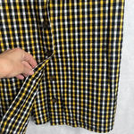 Hollister Black White Yellow Cotton Checkered Gingham Suspender Dress Sz MD Photo 5