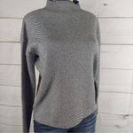 Tahari  Mock Neck Gray Long Sleeve Sweater Size Large Photo 6