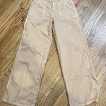 American Eagle  Super High Rise Baggy Wide Leg Pants Women's 8 Long Tan Utility Photo 0