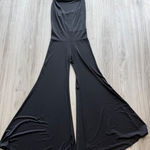 Costa Blanca Jumpsuit Halter Top Wide Leg Bell Bottom Backless Black S Photo 0