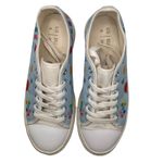 Women's Size 6 Low Top Sneakers Sewing Craft Pattern Blue Casual Shoes‎ Photo 6