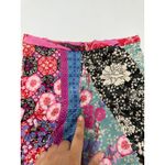 Pinko Skirt Womens 2 Pink Bibidi Gonna Pink Printed Crepe Patchwork Floral Photo 11