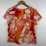 Chico's  Tie Dye Abstract Size 2 Large V-Neck Colorful Vibrant Stretch Comfy Photo 2