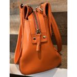 Antonio Melani Antonio Melani "Blair" Faux Ostrich Leather Orange Shoulder Bag Photo 2