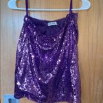 Purple Sequin Mini Skirt Photo 1