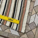 Say What? Say what? Cream and brown striped crochet dress with lace up detail size… Photo 1