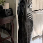 SKIMS  Black Vinyl stretch Maxi Skirt Maxi NWT XS Photo 0