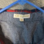 Ci Sono C I Sono Red and Navy Plaid Flannel Shirt - Size Medium Photo 2