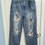 Willow & Root Jeans Size 26 High Rise Vintage Dad Jean Distressed Festival Blue Photo 0