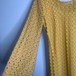 Comme Toi Lace Mustard Yellow Long Sleeve Shift Mini Dress Tunic Medium Photo 8