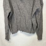 SheIn  Gray Cable Knit Long‎ Sleeve Quarter Zip Pullover Sweater Size S Photo 2