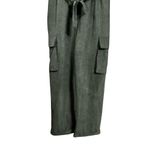 Choosy Women’s Sz S Green L Belted Button Cargo Jumpsuit Long Sleeve Pockets Photo 2