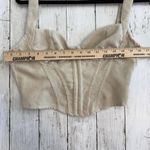 *Vintage Cream Ribbed Corset Top Women's Sz 6 Y2K Sleeveless Feminine Boho Photo 6