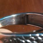 Indian Artistry Tanzanite Sterling Silver Carved Filigree Ring (Size 6) Photo 5