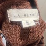 LA Hearts  Women's Brown Ribbed Knit Cropped Sweater Pullover Size Standard M Photo 2