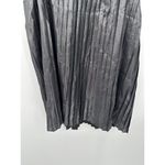 EXPRESS Top Women MEDIUM NWT Dark Grey V-Neck Pleated Sleeveless Lined Photo 2